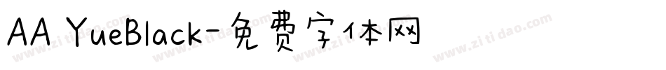 AA YueBlack字体转换
